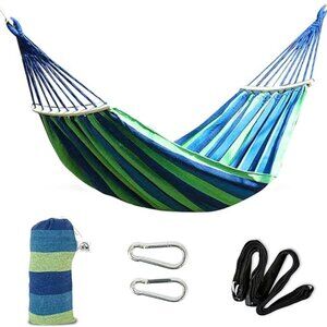 Brazilian Large Single Canvas Cotton Hammock | Weights up to 400 lb.